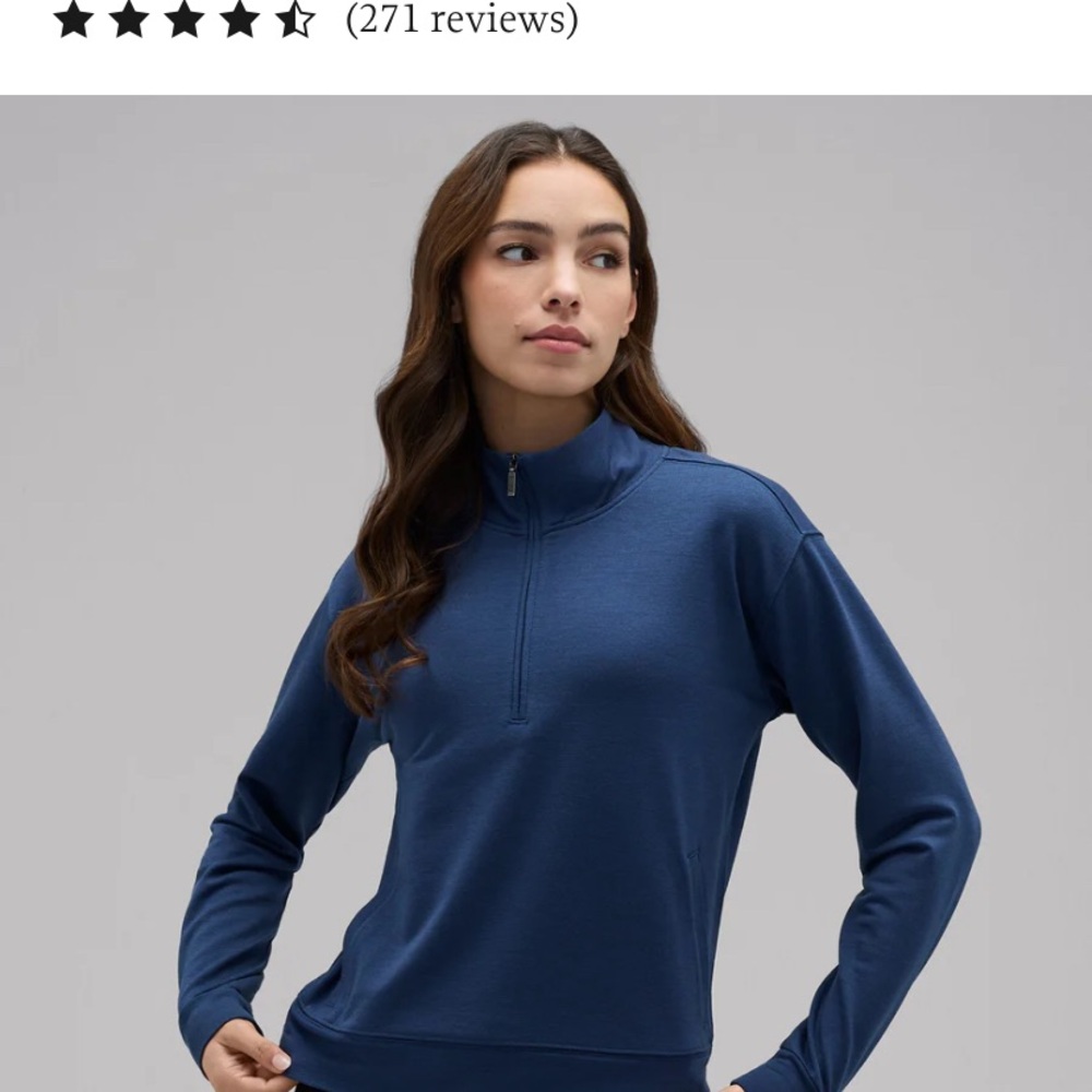 Unbound Merino Transit Quarter Zip Medium Sail Blue